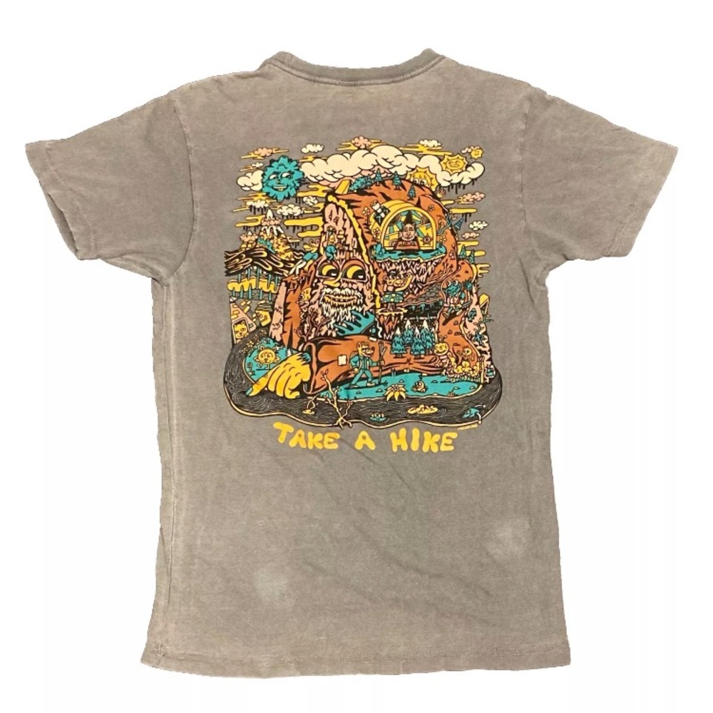 Killer Acid Take A Hike Vintage Wash T-Shirt Gray Men’s Size Small